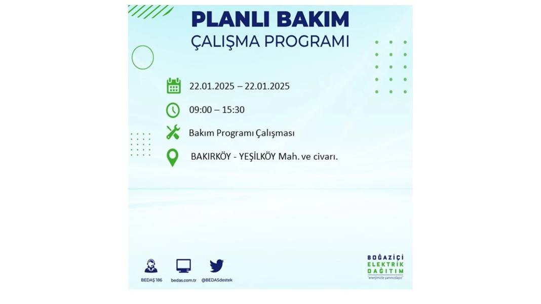 22 Ocak İstanbul elektrik kesintisi: BEDAŞ elektrik kesintisi yaşayacak ilçeleri sıraladı 32