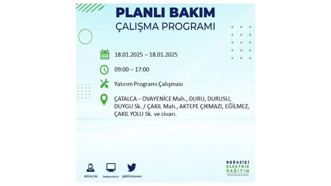 İstanbul'da elektrik kesintisi: BEDAŞ 18 Ocak Cumartesi elektrik kesintisi yaşayacak ilçeleri sıraladı 27