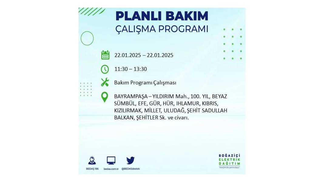 22 Ocak İstanbul elektrik kesintisi: BEDAŞ elektrik kesintisi yaşayacak ilçeleri sıraladı 29