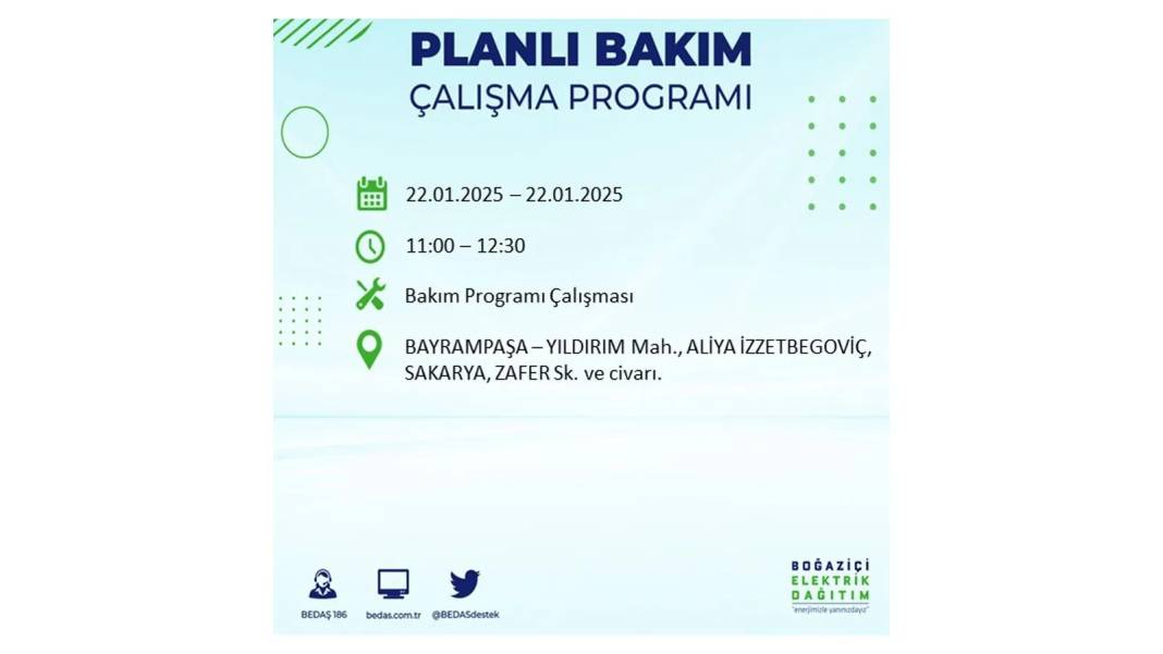 22 Ocak İstanbul elektrik kesintisi: BEDAŞ elektrik kesintisi yaşayacak ilçeleri sıraladı 28