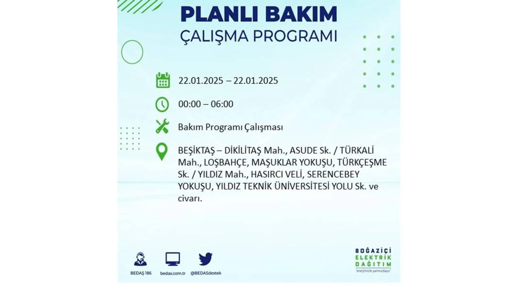 22 Ocak İstanbul elektrik kesintisi: BEDAŞ elektrik kesintisi yaşayacak ilçeleri sıraladı 27