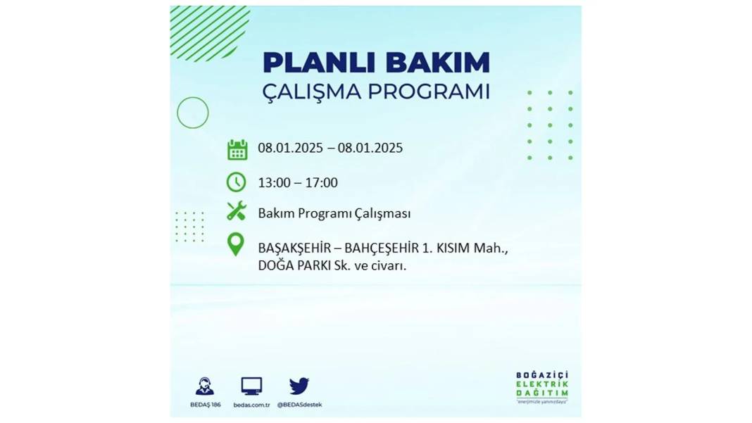 İstanbul'da elektrik kesintisi: 8 Ocak Çarşamba günü elektrik olmayacak. BEDAŞ elektrik kesintisi yaşayacak ilçeleri sıraladı 23