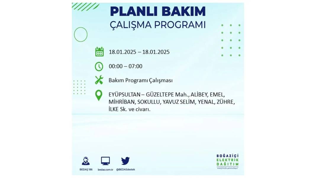 İstanbul'da elektrik kesintisi: BEDAŞ 18 Ocak Cumartesi elektrik kesintisi yaşayacak ilçeleri sıraladı 19