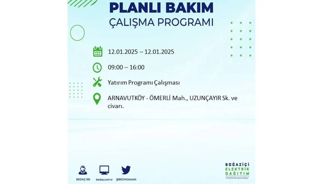 12 Ocak Pazar elektrik olmayacak: BEDAŞ elektrik kesintisi yaşayacak ilçeleri sıraladı 10