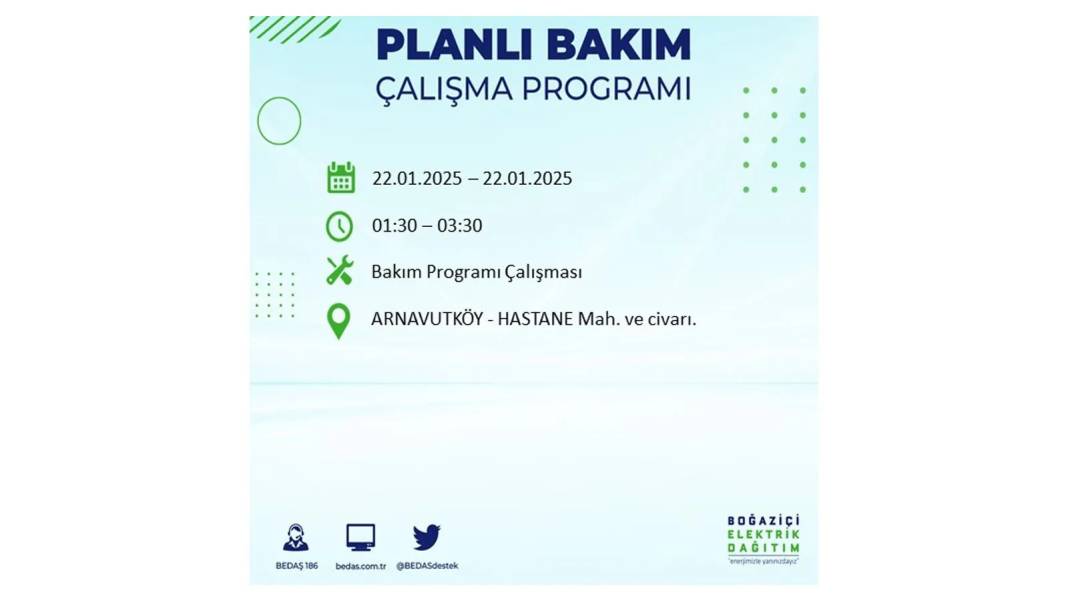 22 Ocak İstanbul elektrik kesintisi: BEDAŞ elektrik kesintisi yaşayacak ilçeleri sıraladı 39