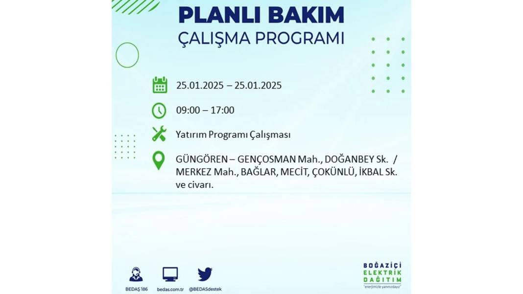 25 Ocak Cuma İstanbul elektrik kesintisi: BEDAŞ elektrik kesintisi yaşayacak ilçeleri teker teker duyurdu 9