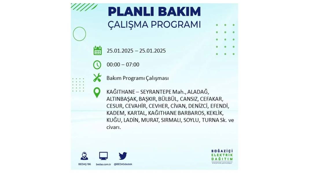 25 Ocak Cuma İstanbul elektrik kesintisi: BEDAŞ elektrik kesintisi yaşayacak ilçeleri teker teker duyurdu 7