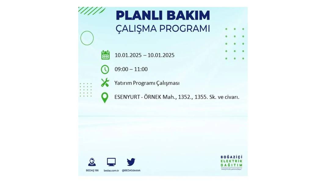 10 Ocak Cuma elektrik kesintisi: BEDAŞ elektrik kesintisi yaşayacak ilçeleri teker teker sıraladı 16