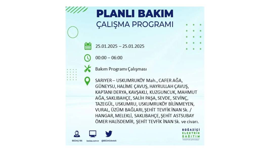 25 Ocak Cuma İstanbul elektrik kesintisi: BEDAŞ elektrik kesintisi yaşayacak ilçeleri teker teker duyurdu 4