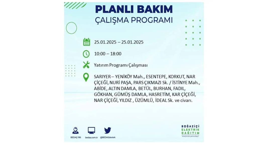 25 Ocak Cuma İstanbul elektrik kesintisi: BEDAŞ elektrik kesintisi yaşayacak ilçeleri teker teker duyurdu 6