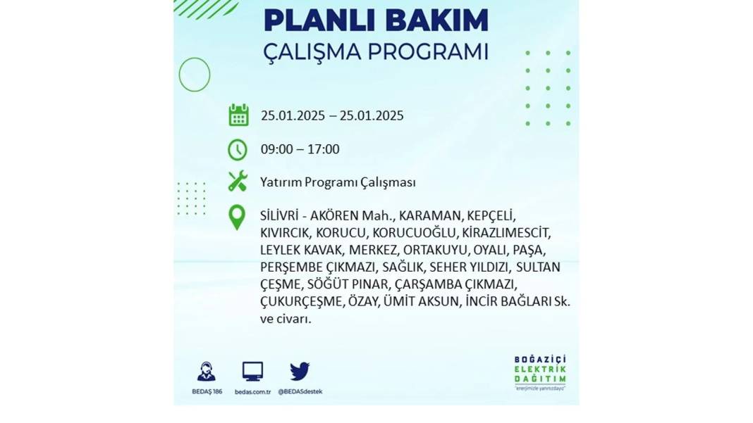 25 Ocak Cuma İstanbul elektrik kesintisi: BEDAŞ elektrik kesintisi yaşayacak ilçeleri teker teker duyurdu 2