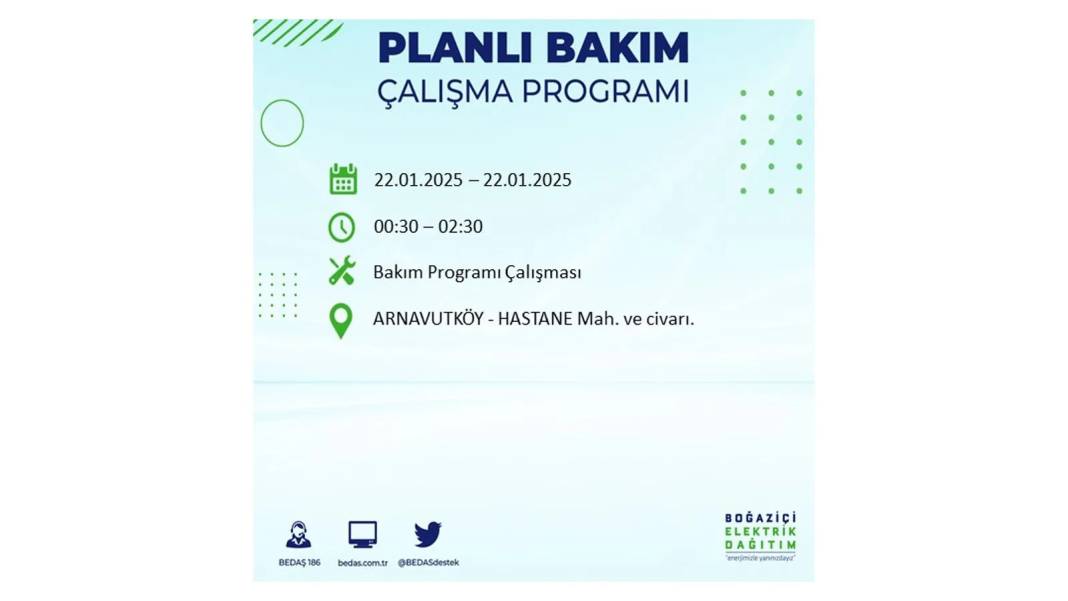 22 Ocak İstanbul elektrik kesintisi: BEDAŞ elektrik kesintisi yaşayacak ilçeleri sıraladı 40