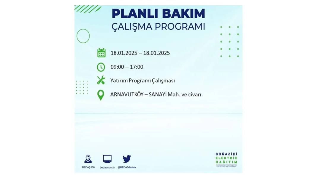 İstanbul'da elektrik kesintisi: BEDAŞ 18 Ocak Cumartesi elektrik kesintisi yaşayacak ilçeleri sıraladı 38