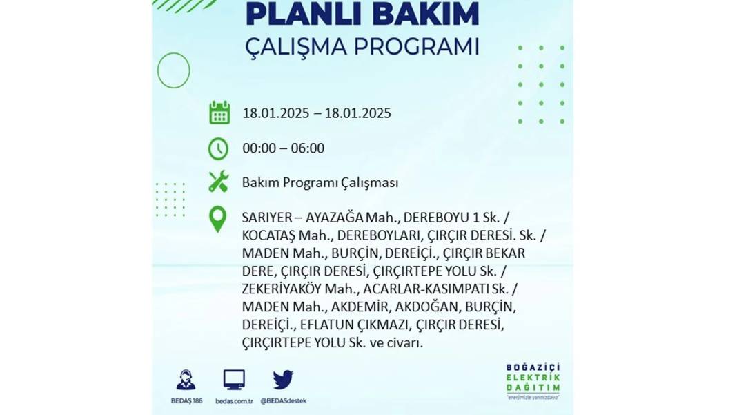 İstanbul'da elektrik kesintisi: BEDAŞ 18 Ocak Cumartesi elektrik kesintisi yaşayacak ilçeleri sıraladı 9