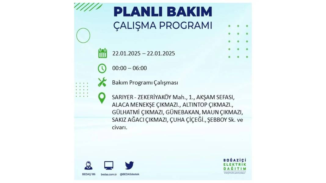 22 Ocak İstanbul elektrik kesintisi: BEDAŞ elektrik kesintisi yaşayacak ilçeleri sıraladı 8