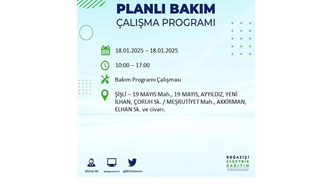 İstanbul'da elektrik kesintisi: BEDAŞ 18 Ocak Cumartesi elektrik kesintisi yaşayacak ilçeleri sıraladı 6