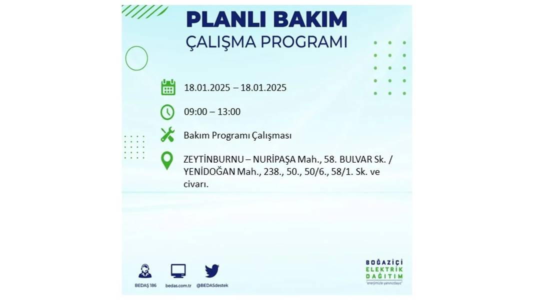 İstanbul'da elektrik kesintisi: BEDAŞ 18 Ocak Cumartesi elektrik kesintisi yaşayacak ilçeleri sıraladı 4