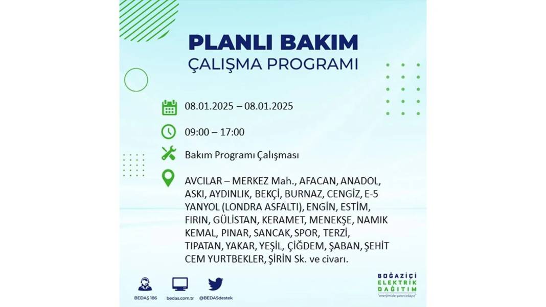 İstanbul'da elektrik kesintisi: 8 Ocak Çarşamba günü elektrik olmayacak. BEDAŞ elektrik kesintisi yaşayacak ilçeleri sıraladı 37