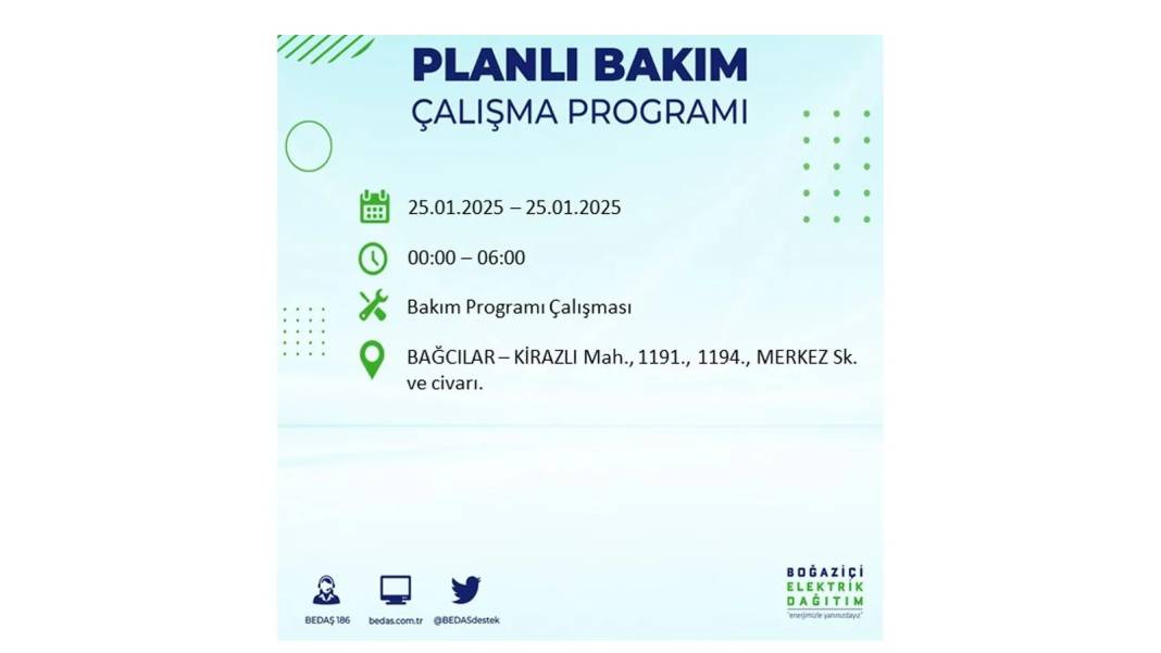 25 Ocak Cuma İstanbul elektrik kesintisi: BEDAŞ elektrik kesintisi yaşayacak ilçeleri teker teker duyurdu 24