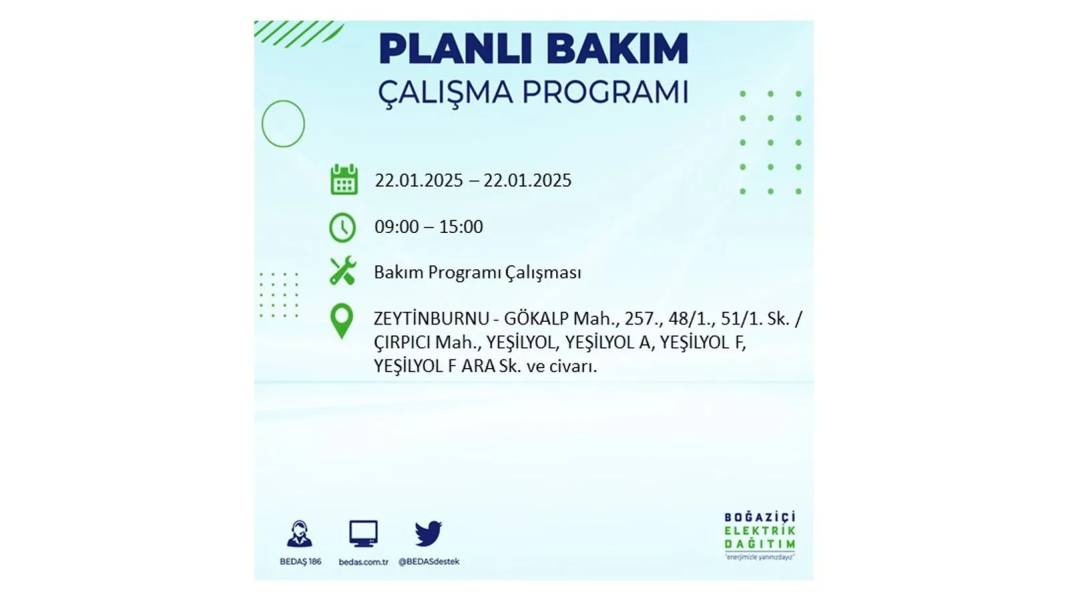 22 Ocak İstanbul elektrik kesintisi: BEDAŞ elektrik kesintisi yaşayacak ilçeleri sıraladı 3