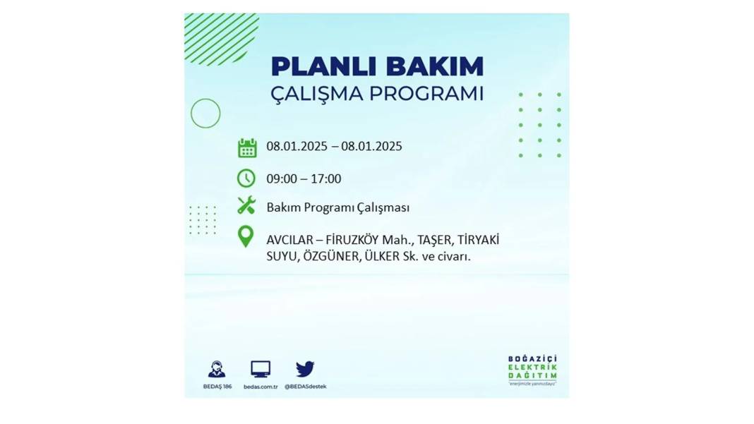 İstanbul'da elektrik kesintisi: 8 Ocak Çarşamba günü elektrik olmayacak. BEDAŞ elektrik kesintisi yaşayacak ilçeleri sıraladı 38