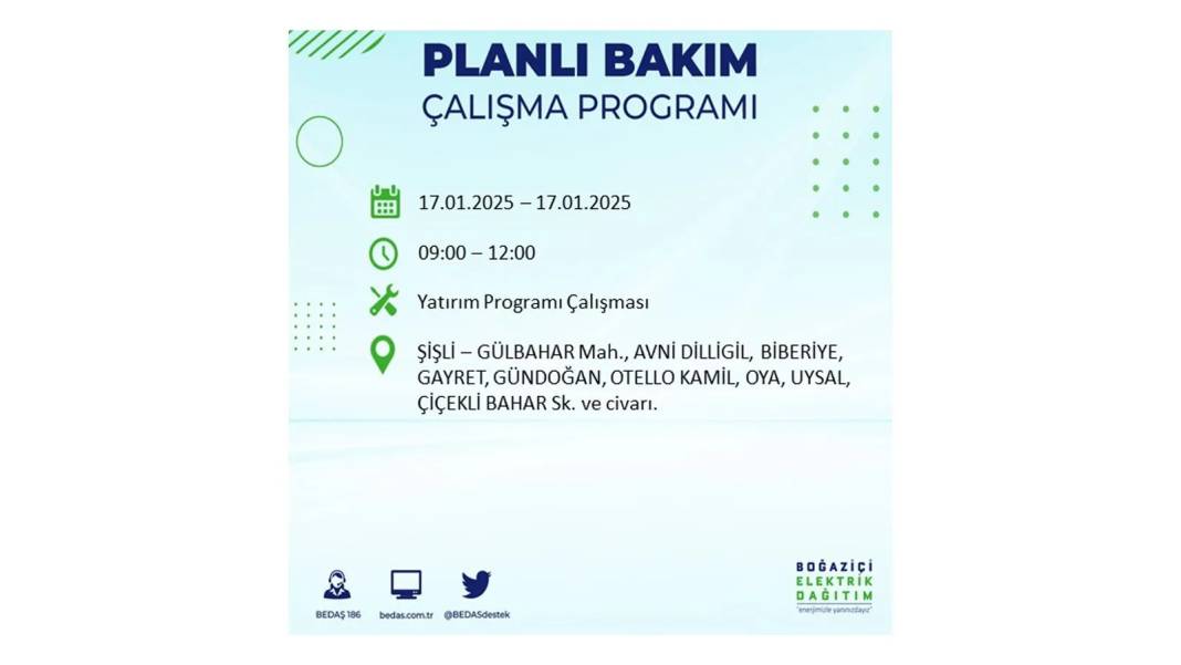 17 Ocak Cuma İstanbul elektrik kesintisi: BEDAŞ elektrik kesintisi yaşayacak ilçeleri duyurdu 6
