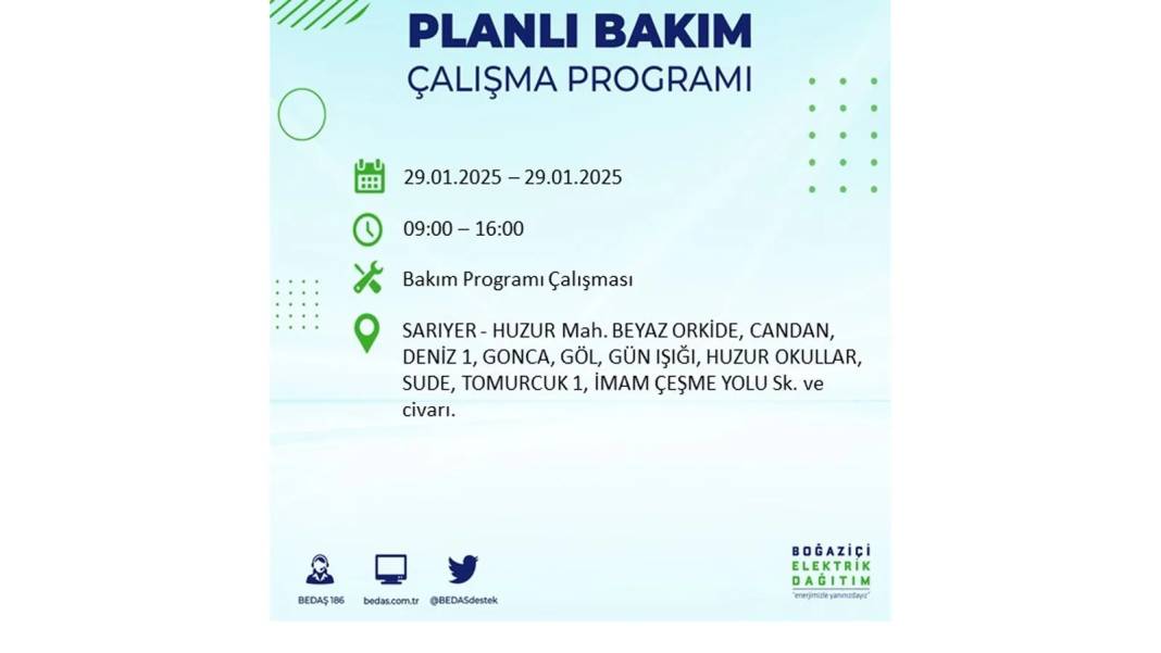 29 Ocak Çarşamba İstanbul elektrik kesintisi: BEDAŞ elektrik kesintisi yaşayacak ilçeleri sıraladı 21