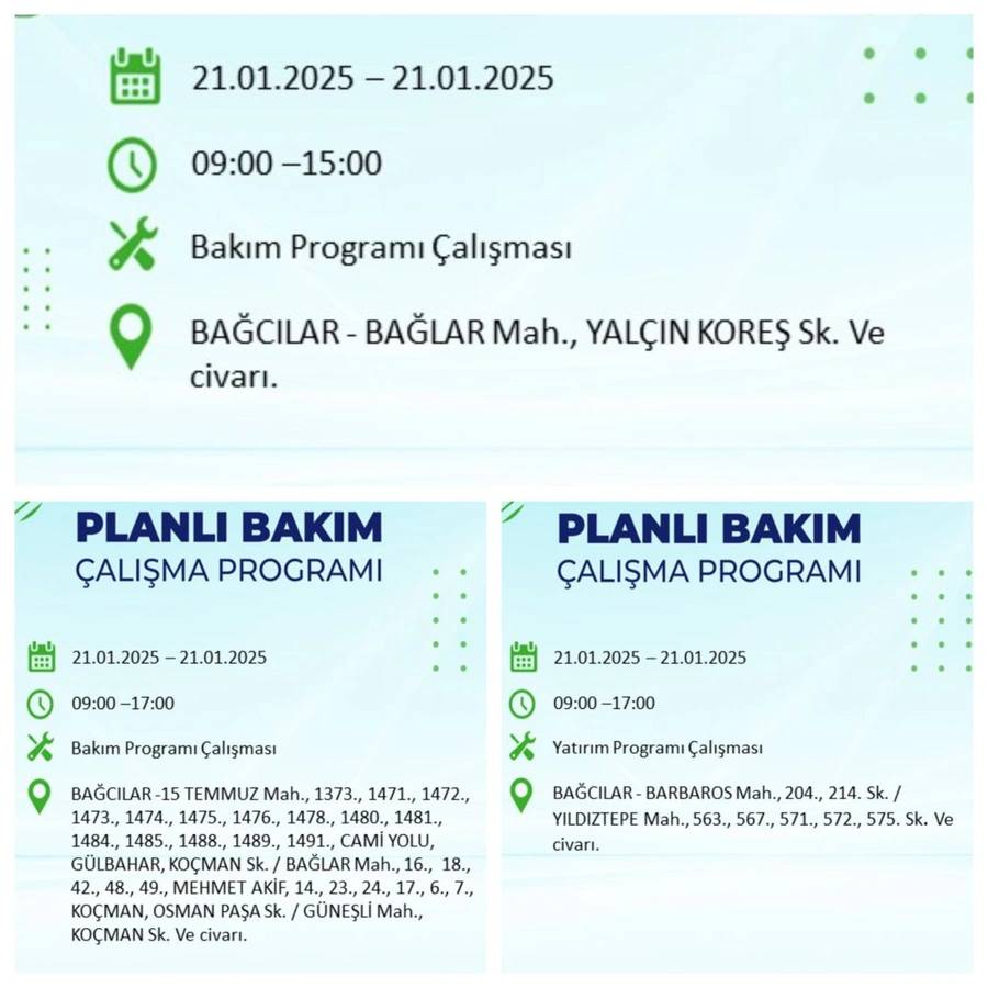 21 Ocak Salı günü saatlerce elektrik olmayacak: BEDAŞ elektrik kesintisi yaşayacak ilçeleri sıraladı 19