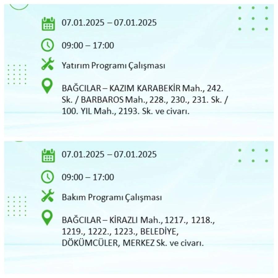 BEDAŞ o ilçeleri teker teker sıraladı: 7 Ocak Salı İstanbul elektrik kesintisi 19