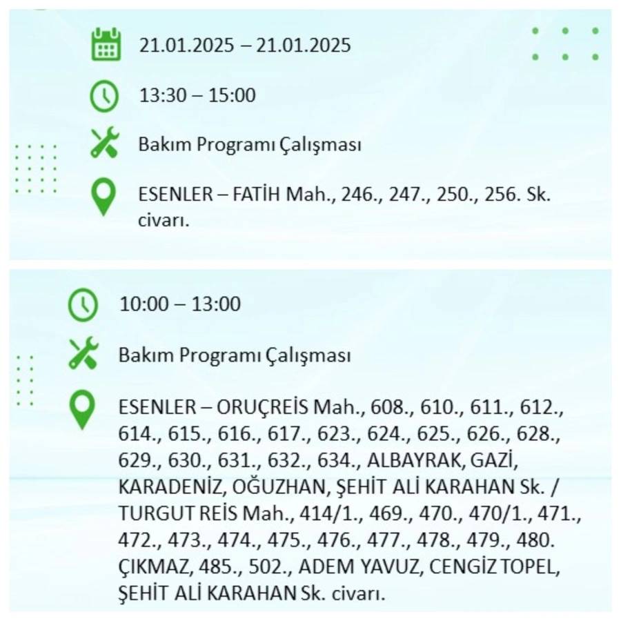 21 Ocak Salı günü saatlerce elektrik olmayacak: BEDAŞ elektrik kesintisi yaşayacak ilçeleri sıraladı 11