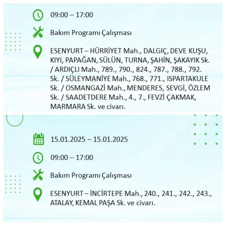 15 Ocak İstanbul elektrik kesintisi: BEDAŞ elektrik kesintisi yaşayacak ilçeleri sıraladı 13