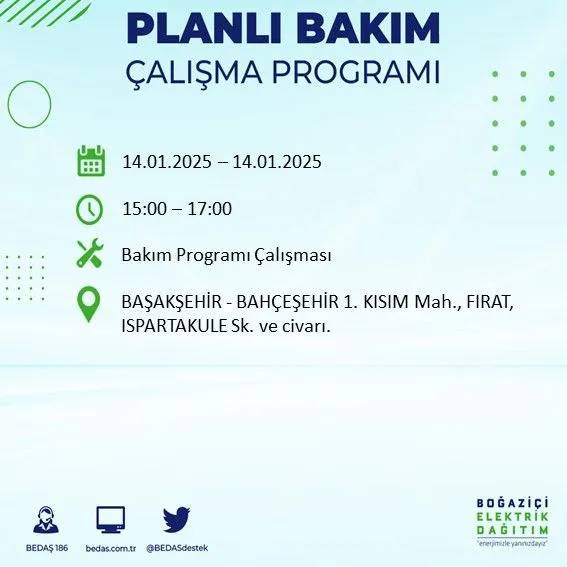 14 Ocak İstanbul elektrik kesintisi: BEDAŞ elektrik kesintisi yaşayacak ilçeleri sıraladı 68