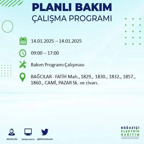 14 Ocak İstanbul elektrik kesintisi: BEDAŞ elektrik kesintisi yaşayacak ilçeleri sıraladı 66