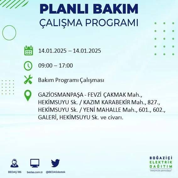 14 Ocak İstanbul elektrik kesintisi: BEDAŞ elektrik kesintisi yaşayacak ilçeleri sıraladı 49