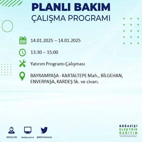 14 Ocak İstanbul elektrik kesintisi: BEDAŞ elektrik kesintisi yaşayacak ilçeleri sıraladı 47