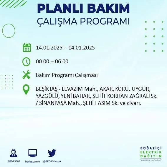 14 Ocak İstanbul elektrik kesintisi: BEDAŞ elektrik kesintisi yaşayacak ilçeleri sıraladı 44