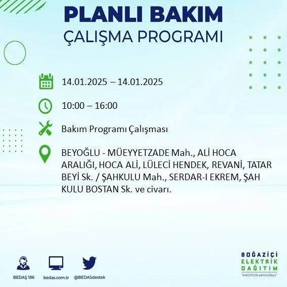 14 Ocak İstanbul elektrik kesintisi: BEDAŞ elektrik kesintisi yaşayacak ilçeleri sıraladı 36