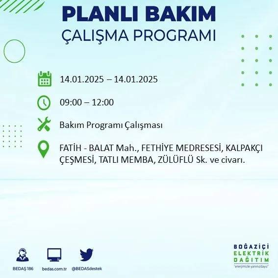 14 Ocak İstanbul elektrik kesintisi: BEDAŞ elektrik kesintisi yaşayacak ilçeleri sıraladı 34