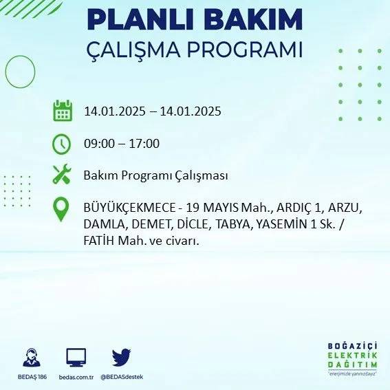 14 Ocak İstanbul elektrik kesintisi: BEDAŞ elektrik kesintisi yaşayacak ilçeleri sıraladı 29