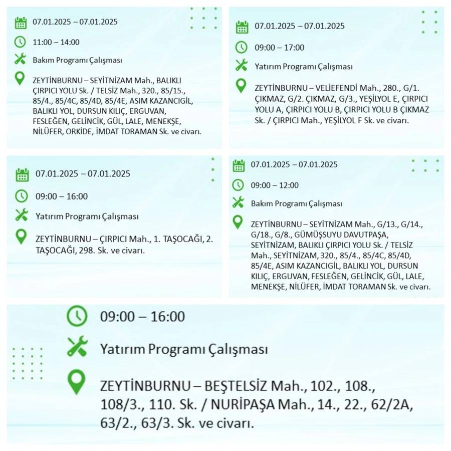 BEDAŞ o ilçeleri teker teker sıraladı: 7 Ocak Salı İstanbul elektrik kesintisi 1