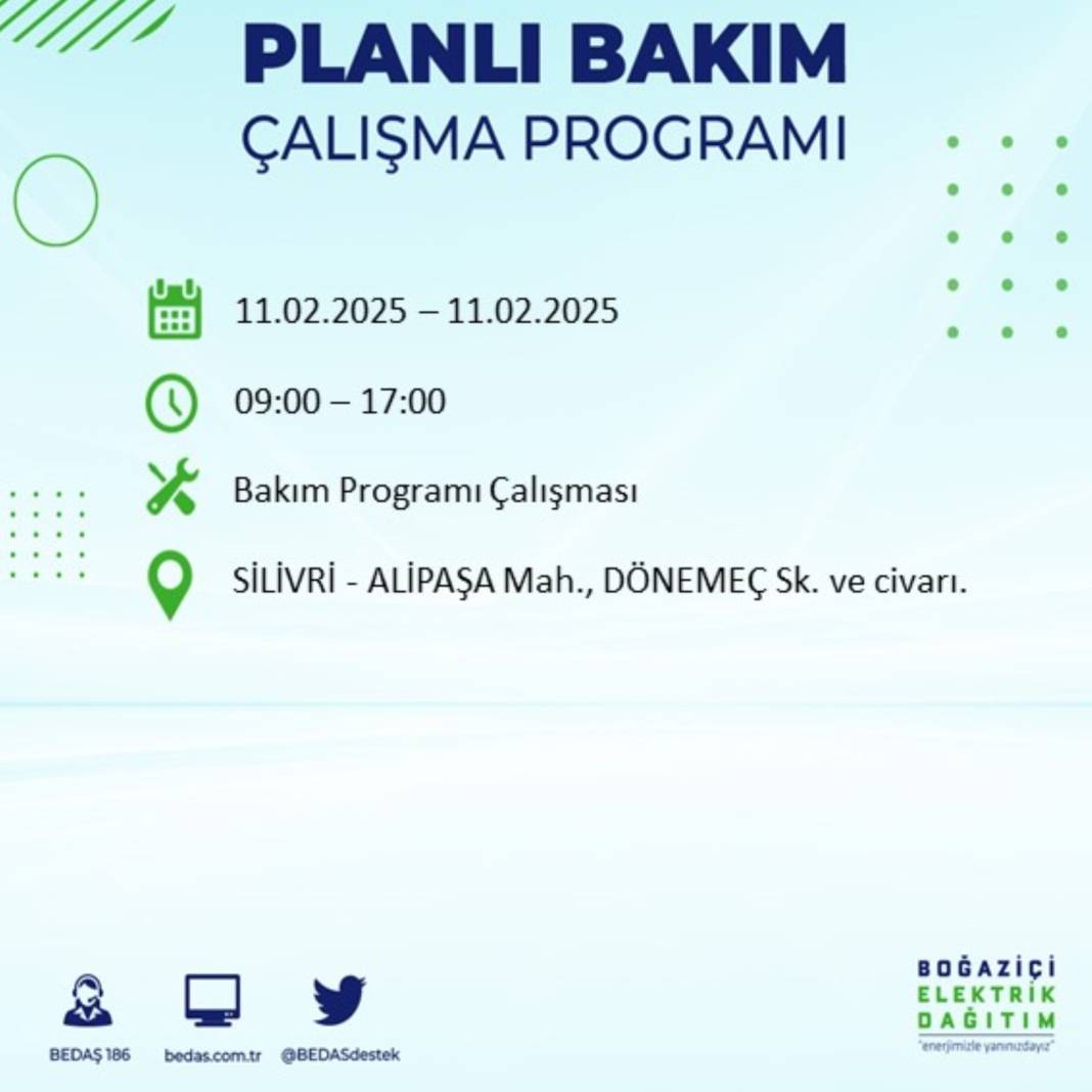 11 Şubat elektrik kesintisi: BEDAŞ elektrik kesintisi yaşayacak ilçeleri sıraladı. 11 Şubat Salı elektrik kesintisi 34