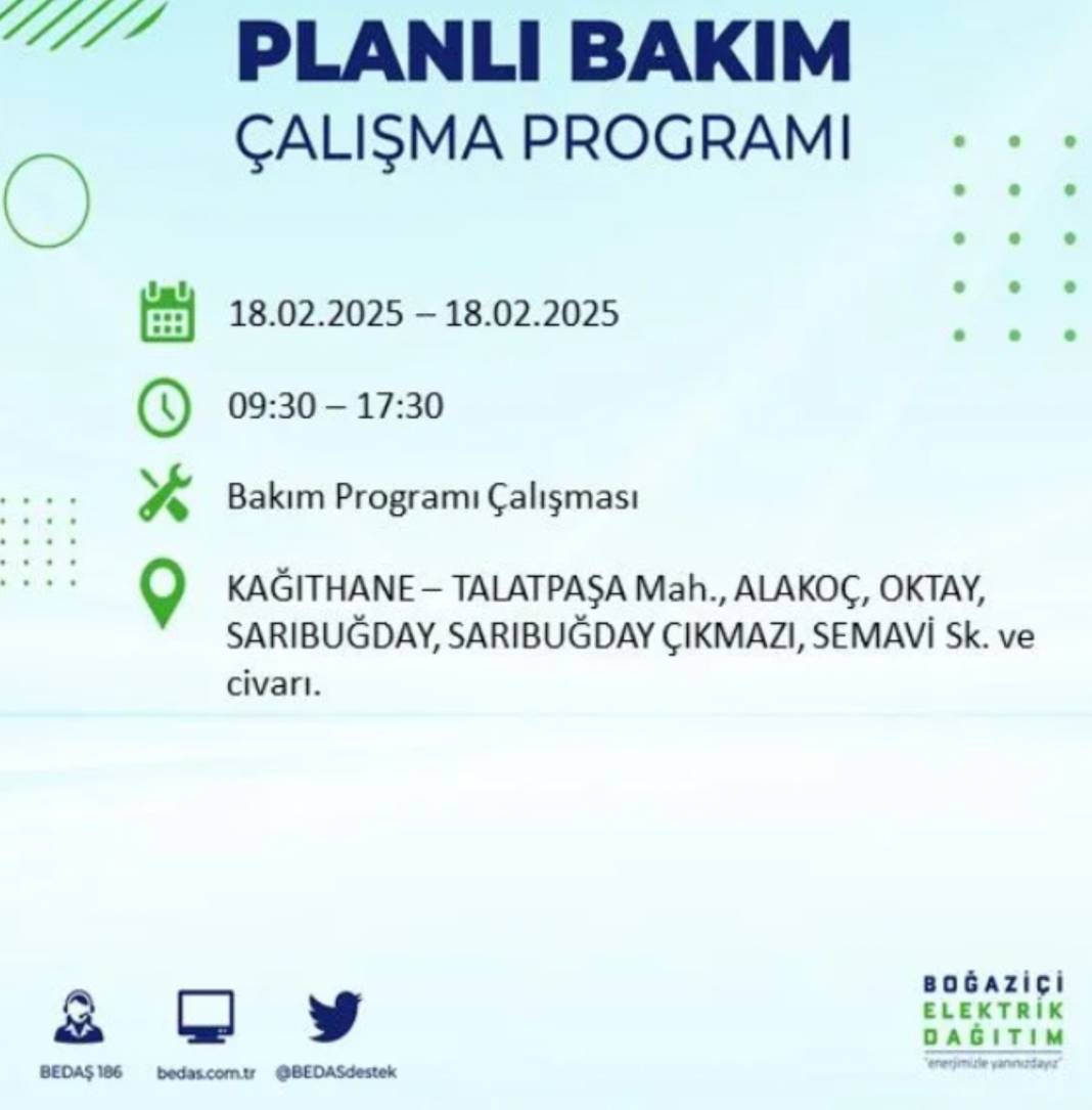 18 Şubat elektrik kesintisi: BEDAŞ elektrik kesintisi yaşayacak ilçeleri sıraladı 53