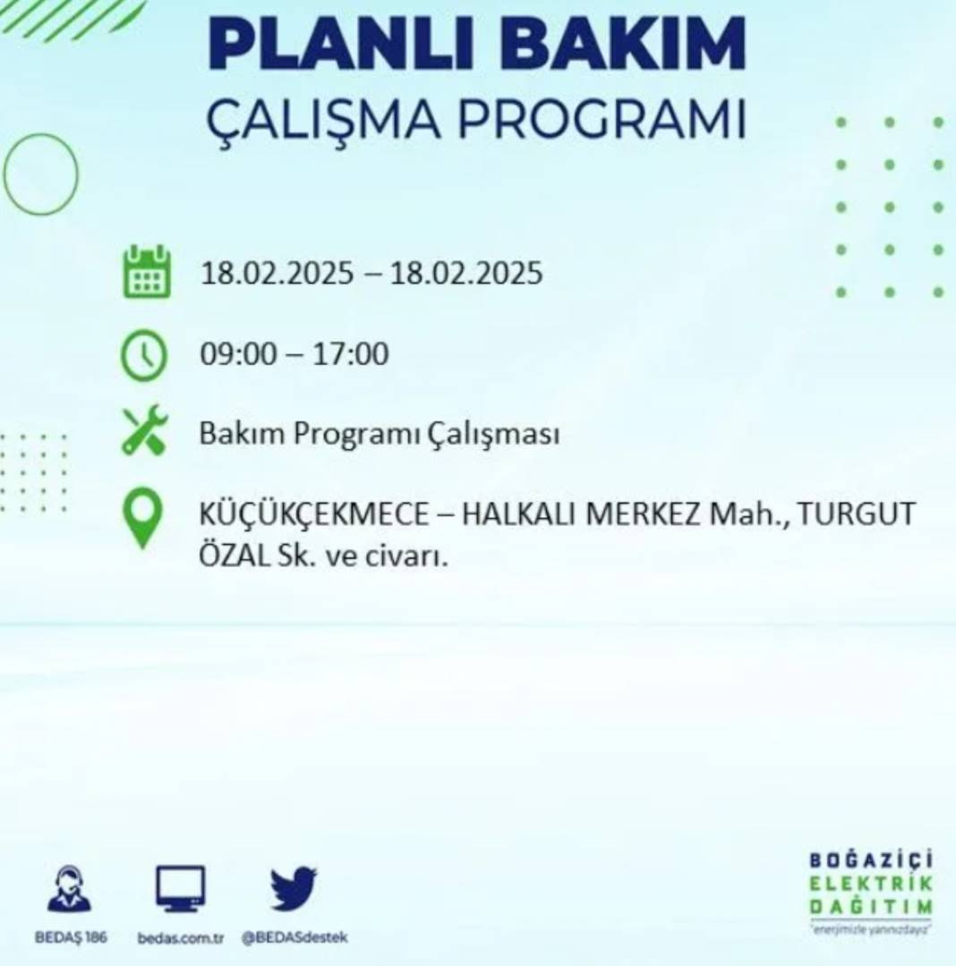 18 Şubat elektrik kesintisi: BEDAŞ elektrik kesintisi yaşayacak ilçeleri sıraladı 28