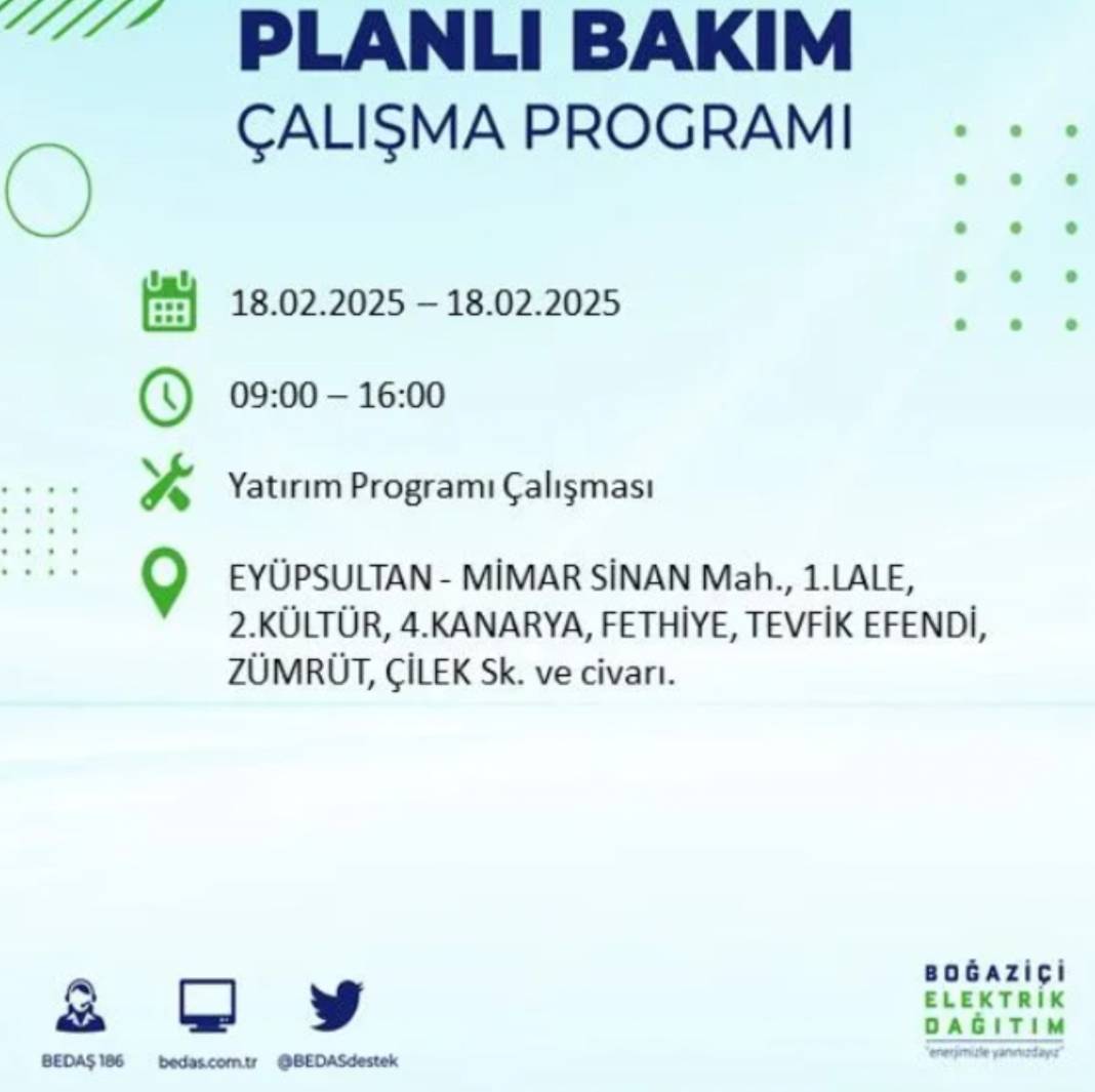 18 Şubat elektrik kesintisi: BEDAŞ elektrik kesintisi yaşayacak ilçeleri sıraladı 2