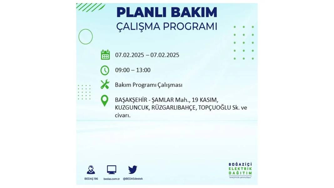 7 Şubat elektrik kesintisi: BEDAŞ elektrik kesintisi yaşayacak ilçeleri teker teker sıraladı. Elektrik ne zaman gelecek? 55