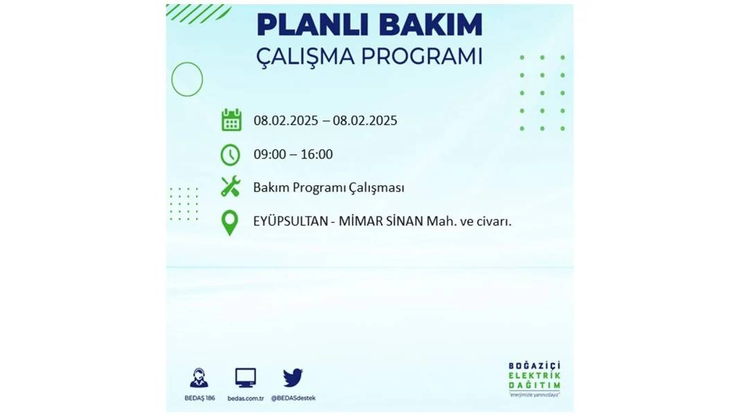 8 Şubat elektrik kesintisi: BEDAŞ elektrik kesintisi yaşayacak ilçeleri sıraladı 12