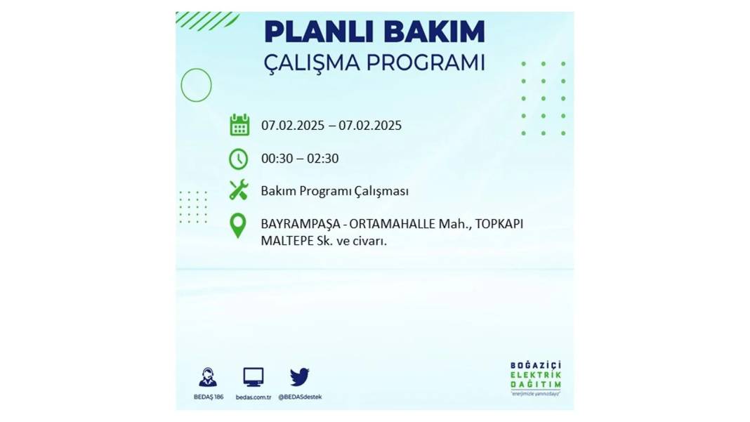 7 Şubat elektrik kesintisi: BEDAŞ elektrik kesintisi yaşayacak ilçeleri teker teker sıraladı. Elektrik ne zaman gelecek? 51