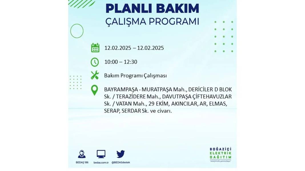 12 Şubat elektrik kesintisi: BEDAŞ elektrik kesintisi yaşayacak ilçeleri açıkladı 40