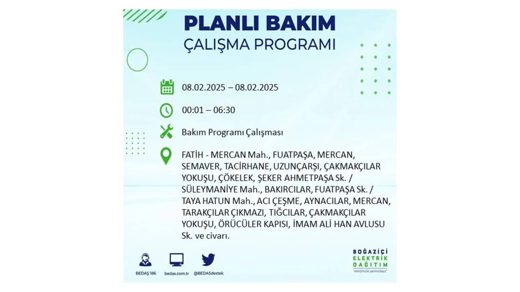 8 Şubat elektrik kesintisi: BEDAŞ elektrik kesintisi yaşayacak ilçeleri sıraladı 10