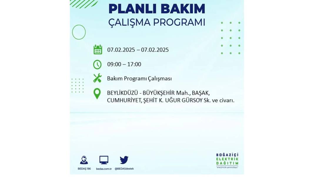 7 Şubat elektrik kesintisi: BEDAŞ elektrik kesintisi yaşayacak ilçeleri teker teker sıraladı. Elektrik ne zaman gelecek? 47